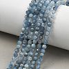 Natural Devil Blue Aquamarine Beads Strands G-NH0073-B01-4mm-1