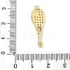 Brass Micro Pave Clear Cubic Zirconia Pendants KK-I476-10G-3