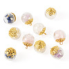 10 Pcs Natural Citrine & Amethyst & Rose Quartz & White Jade & Lapis Lazuli Pendants PALLOY-TA00205-2