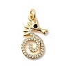 Brass Micro Pave Cubic Zirconia Pendants KK-C137-05E-G-1