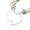 Starfish & Plumeria Synthetic Turquoise & Natural Cowrie Shell & Polymer Clay Beads Braided Bead Bracelets for Women BJEW-JB11847-5