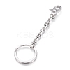304 Stainless Steel Keychain Clasp Findings STAS-I123-30P-1