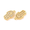 Brass Micro Pave Clear Cubic Zirconia Pendants KK-U017-06B-G-2