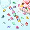100Pcs UV Plating Opaque Acrylic Beads PACR-CJ0001-50-6