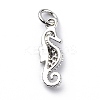 Brass Micro Pave Cubic Zirconia Charms ZIRC-F131-06P-2