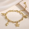 Ocean 304 Stainless Steel Charm Bracelets BJEW-K291-05G-1