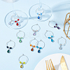 12Pcs Wine Glass Charms Sets AJEW-GA00010-5