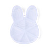 Easter Rabbit 9 Grids Plastic Bead Storage Containers with Hinged Lid X-CON-T001-07-2