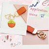 2Pcs Alloy PU Leather Pendant Keychain AJEW-SP0002-36-5