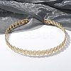 Iron Open Cuff Choker Necklaces for Women NJEW-M085-01G-4