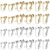 24Pcs 6 Styles Brass Clip-on Earring Findings KK-BBC0019-62-1