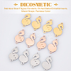 12Pcs 3 Colors 304 Stainless Steel Connector Charms STAS-DC0007-95-4