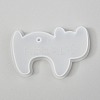 Halloween DIY Cat Shape Pendant Silhouette Silicone Molds DIY-P006-46-2