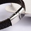 Trendy Leather Braided Cord Bracelets BJEW-P128-06B-2