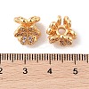Brass Micro Pave Cubic Zirconia Beads KK-B100-51G-01-3