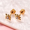 Ion Plating(IP) 304 Stainless Steel Stud Earrings EJEW-A118-16G-02-2