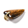 Natural Tiger Eye Pendants X-G-E570-01G-07-3