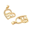 Brass Micro Pave Cubic Zirconia Pendants KK-R229-11G-B-2