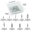60Pcs Tibetan Style Alloy Feather Pendants TIBEP-FS0001-21-4