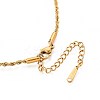 2MM 304 Stainless Steel Rope Chain Necklaces NJEW-N058-10G-2