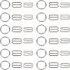 180Pcs 3 Styles Zinc Alloy Slider Buckles IFIN-NB0001-36-1