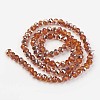 Electroplate Transparent Glass Beads Strands EGLA-A034-T2mm-N13-2