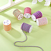 6 Rolls 6 Colors 4-Ply Polycotton Cord with Metallic Thread OCOR-TA0002-16-5