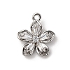 Brass Micro Pave Cubic Zirconia Charms KK-D371-04E-P-1