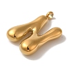 Ion Plating(IP) 304 Stainless Steel Pendants STAS-M017-08G-15-2