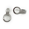 925 Sterling Silver with Cubic Zirconia Pendant Bails STER-WH0035-07P-1