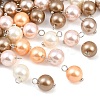 Shell Pearl Dyed Round Charms PALLOY-JF02245-02-1