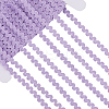 25 Yards Polyester Elastic Wavy Fringe Trim Ribbon SRIB-GF0001-40B-1
