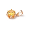 Brass Micro Pave Cubic Zirconia Pendants KK-D369-06KCG-2