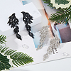 2 Sets 2 Style Rhinestone Wing Asymmetrical Earrings EJEW-FI0001-31-7