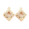 Brass Micro Pave Cubic Zirconia Pendants KK-E090-16G-1