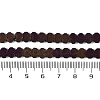 Electroplated Natural Lava Rock Beads Strands G-Q1009-G01-02-5