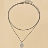 304 Stainless Steel Rope Chain Double Layer Necklaces WG0A8AC-01-3