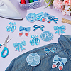 15Pcs 5 Styles Bowknot Theme Self Adhesive Computerized Embroidery Cloth Iron on/Sew on Patches DIY-AR0004-84-8