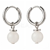 Natural White Jade Beads Earrings for Girl Women Gift EJEW-JE04607-03-2