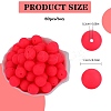 80Pcs Round Silicone Focal Beads SIL-SZ0001-24-03-2