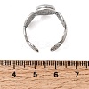 Spiral 304 Stainless Steel Cuff Ring Components STAS-P454-02A-P-3