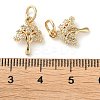 Rack Plating Brass Micro Pave Clear Cubic Zirconia Charms KK-D097-05G-3