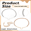 2Pcs 2 Colors Brass Hanging Chains Collar Pins Tie Clips AJEW-LP0010-91-2