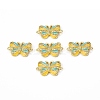 Brass Micro Pave Cubic Zirconia Connector Charms KK-E068-VB407-3-4
