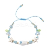 Glass Braided Beaded Bracelets BJEW-MZ00301-01-2