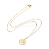 Ion Plating(IP) 304 Stainless Steel Sun Coin Pendant Necklace for Women NJEW-F294-08G-2