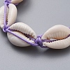 Natural Cowrie Shell Braided Beads Bracelets BJEW-JB05057-03-3
