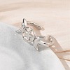 Brass Cuff Open Rings for Women RJEW-L343-10P-1