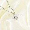 304 Stainless Steel Pendant Necklace NJEW-K255-22P-2