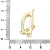 Brass Micro Pave Brass Micro Pave Clear Cubic Zirconia Irregular Oval with Bar Connector Charms KK-H539-06G-3